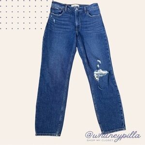 Abercrombie & Fitch Jeans The Mom High Rise Straight Distressed Denim Size 2/26